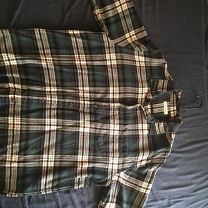 PacSun Dark Blue and Grey Flannel Shirt